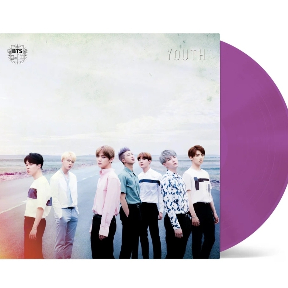 BTS YOUTH 2LP LIMITED EDITION CLEAR PURPLE VINYL JAPAN KPOP Valentine' Day Gift